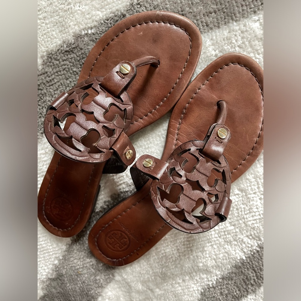 Tory Burch Women’s  Dark Brown MILLER SOFT SANDAL size 6